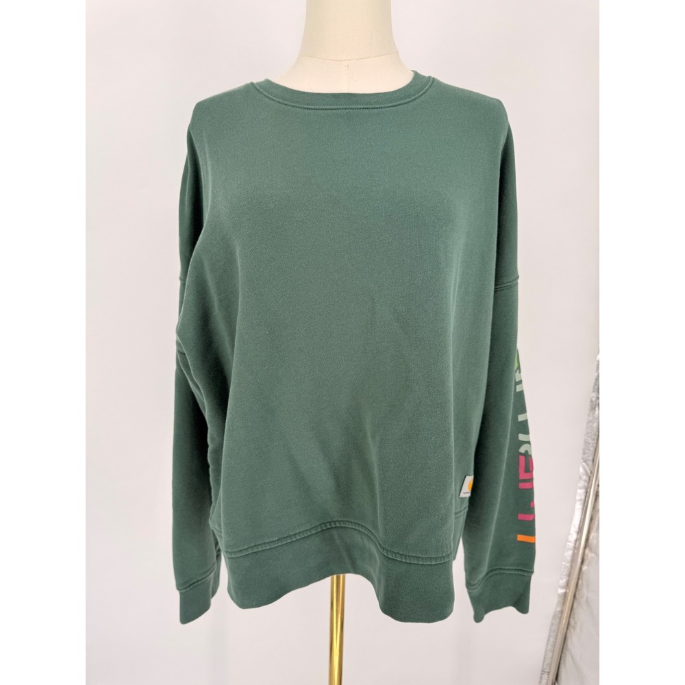 Carhartt Tencel Fiber Series‎ Loose Fit Sweatshirt Green Womens Size L